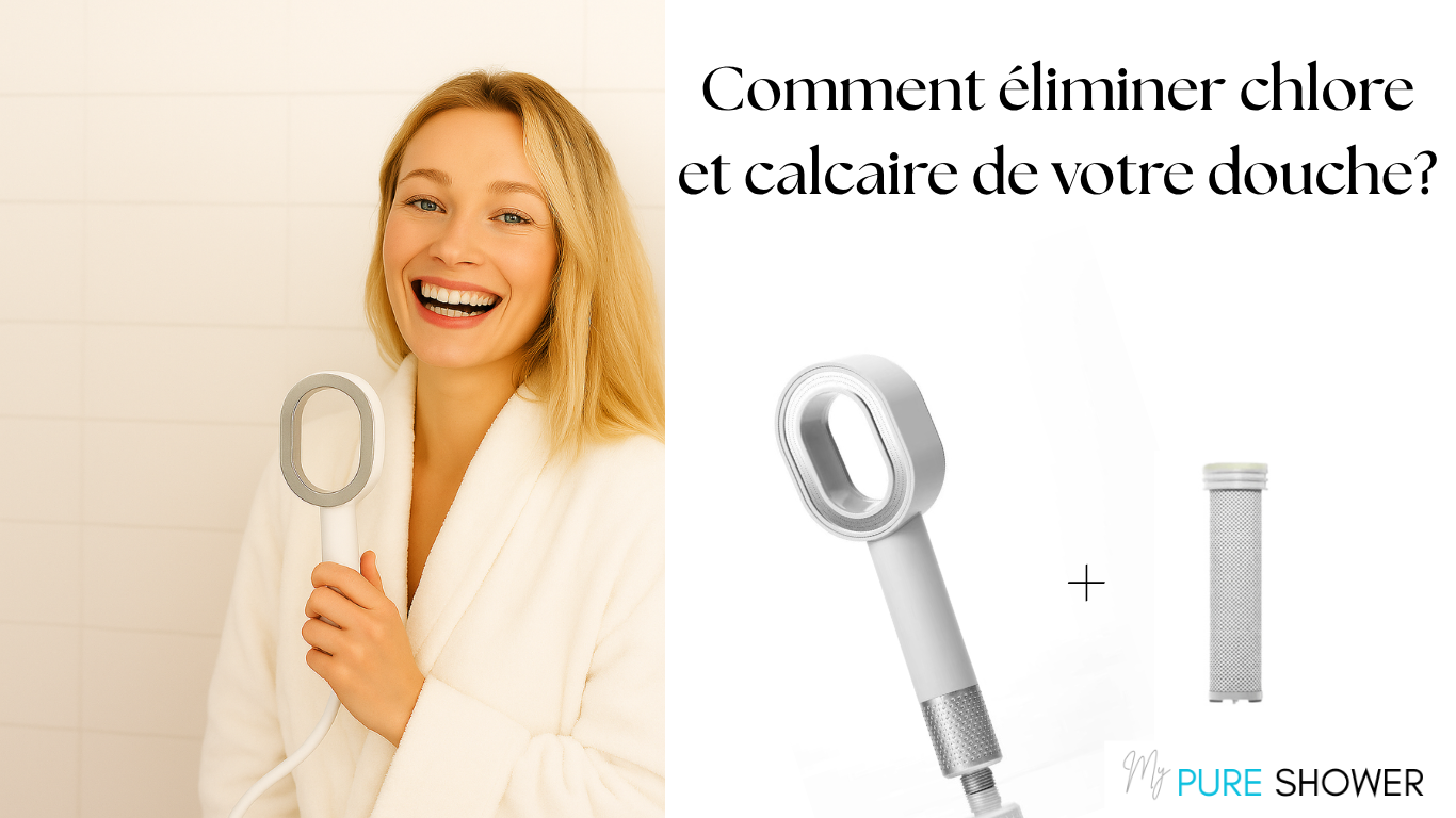 Photo pour le blog information sur le chlore et le calcaire et les effets néfaste sous la douche