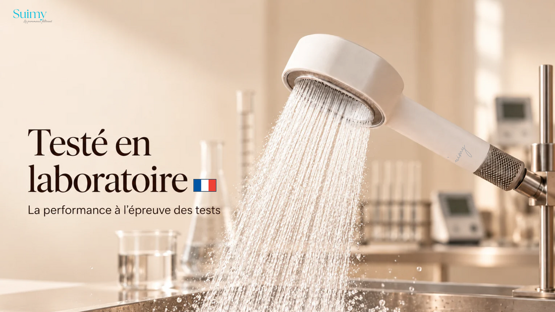Suimy : le pommeau filtrant testé en laboratoire français