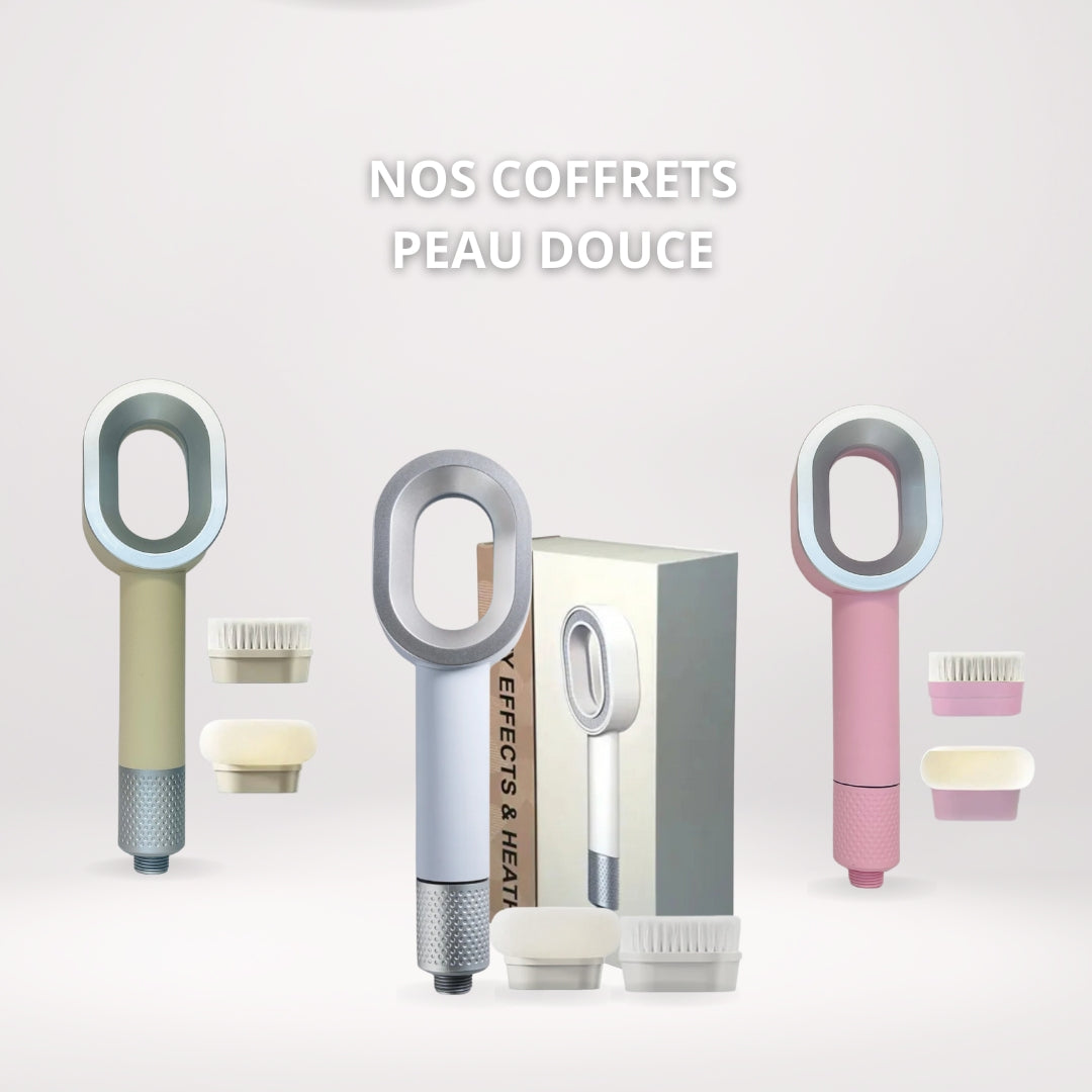 coffret peau douce avec filtration pour peau douce et cheveux lisse