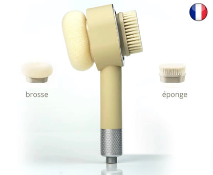 Brosse et éponge adaptables sur votre pommeau Suimy