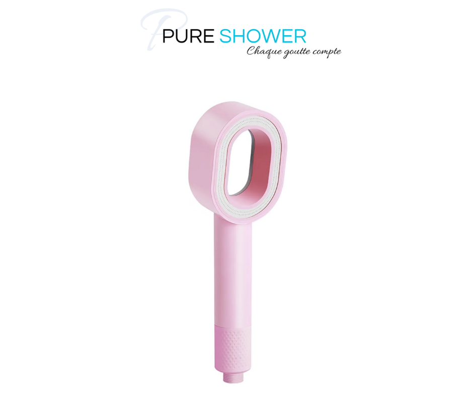 Pommeau de douche rose avec filtre ACF