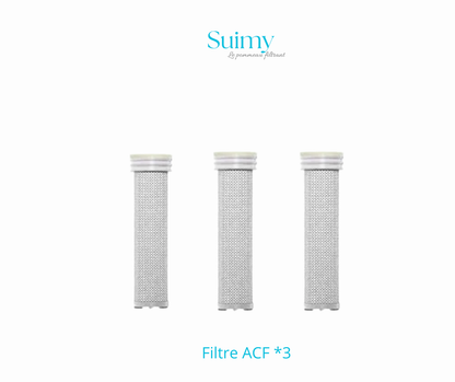 Pack de 3 filtres ACF pour pommeaux de douche Suimy filtre le chlore et le calcaire haute pression