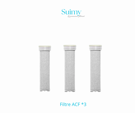 Pack de 3 filtres ACF pour pommeaux de douche Suimy filtre le chlore et le calcaire haute pression
