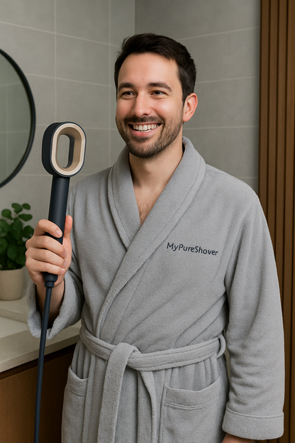 pommeau noir mypure shower anti chlore et calcaire