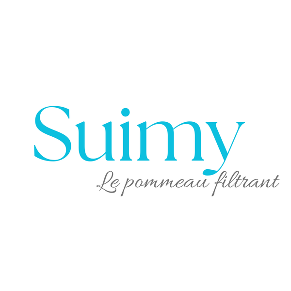 Photo du logo Suimy le pommeau filtrant qui filtre le chlore et le calcaire avec un économiseur d'eau