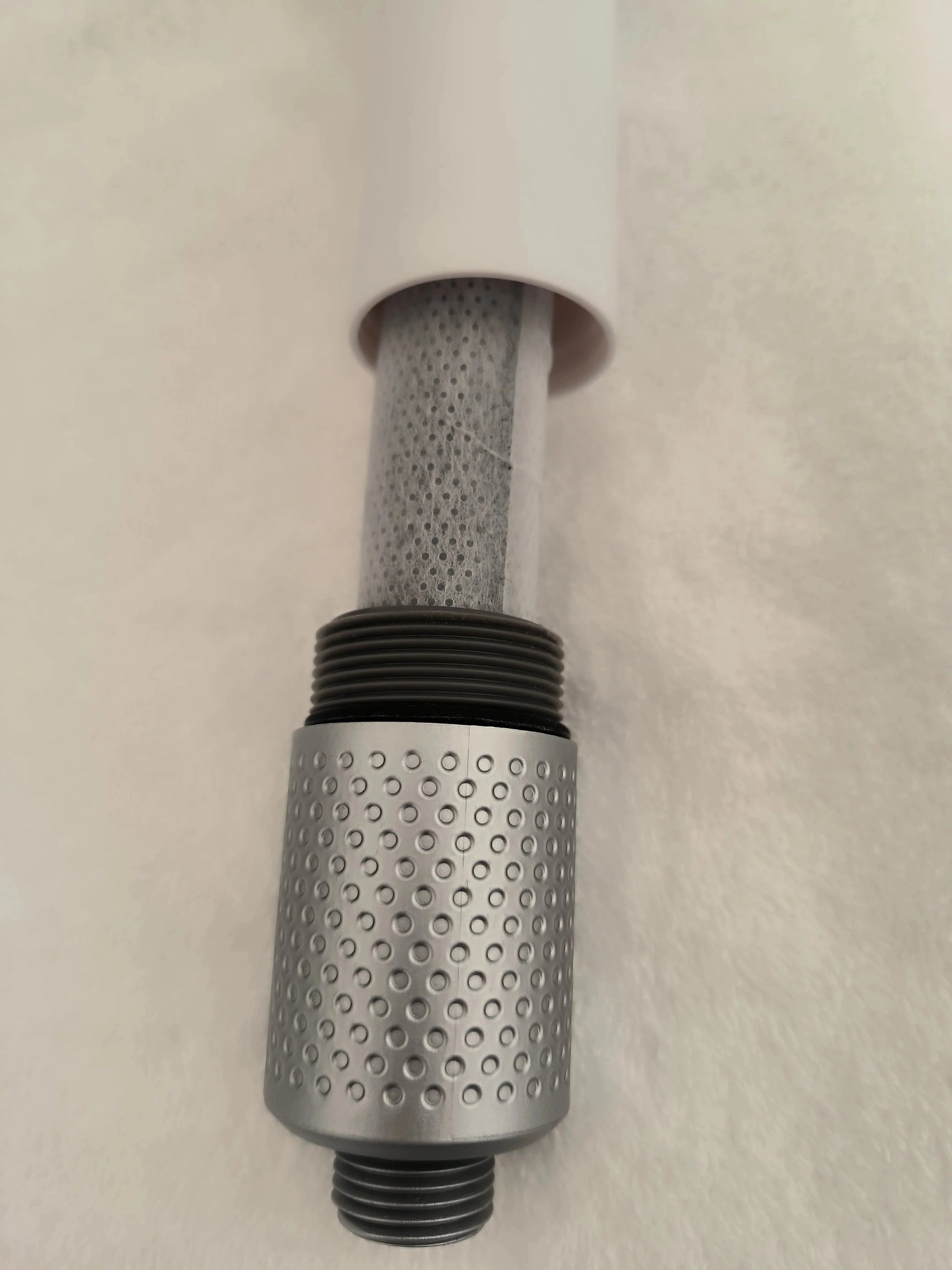 PHOTO filtre acf pommeau de douche blanc anti chlore 