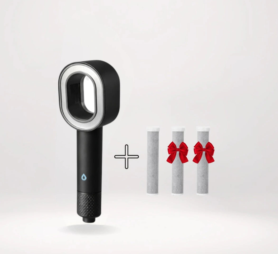 Pack Infinity Noir Intense – Pommeau de Douche filtrant + 3 Filtres ACF • Édition Limitée