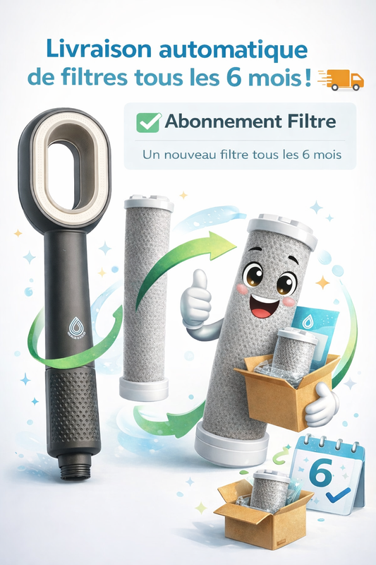 Abonnement Filtre ACF - Livraison automatique tous les 6 mois - Pommeau filtrant Suimy