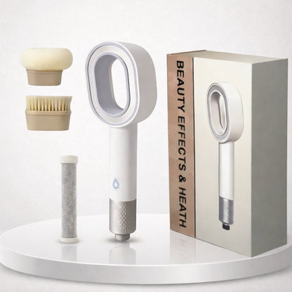 Coffret PEAU DOUCE pommeau filtrant Blanc