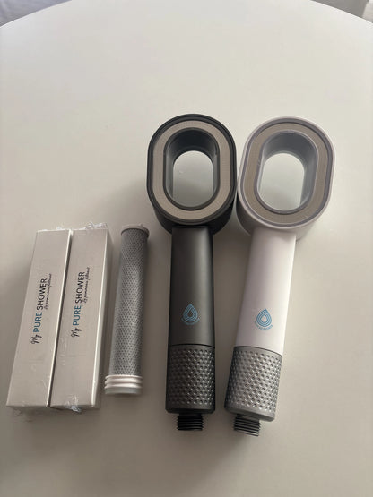 Photo du pack Duo pommeau de douche filtrant le chlore et le calcaire de la marque Suimy