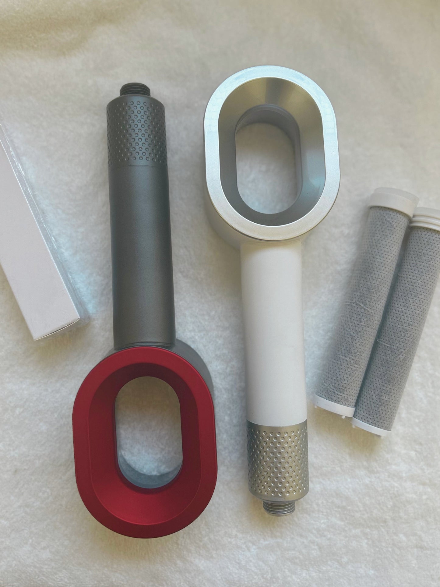 Offre duo MyPureShower avec 2 pommeaux filtrants design et 1 filtre ACF anti chlore offert