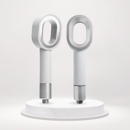 pommeau filtrant chlore et calcaire design style dyson couleur blanc avec filtre acf 