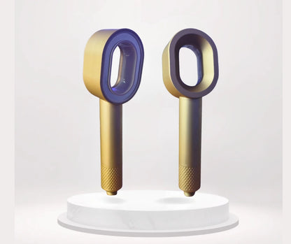 pommeau filtrant chlore et calcaire de la marque Suimy couleur doré avec économisuer d'eau 