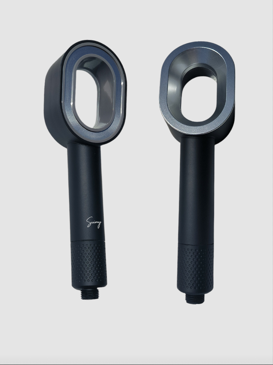 photo de la douchette anti chlore avec filtre intégré marque mypureshower couleurs noir intense