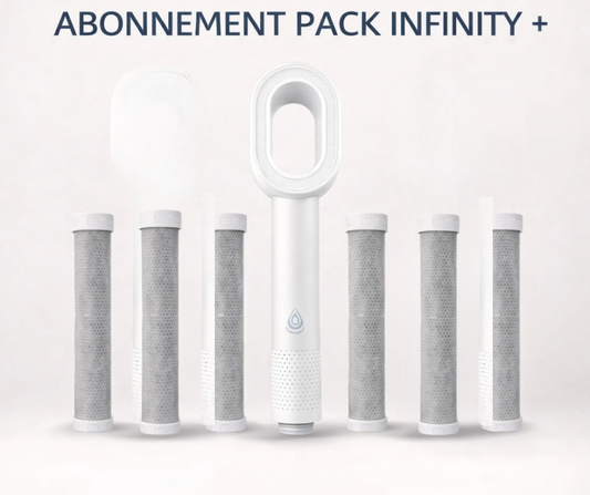 Pack Infinity Blanc avec Abonnement - Pommeau + Filtres automatiques